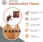 100 Pack 1" Square Head Iron Clavos Decorative Nails – Sealed Rusted – Handmade Rustic Square Fasteners for Farmhouse Shutters, Faux Wood, Barn Doors, Shutters, and Gates – Ornamental Wood Accent