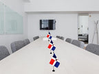 Dominica Republic Desk Flag, 12 Pack Dominican Republic Table Office Flag with Black Solid Pole and Stand Base, International Country Flag, Festival Celebration, Classroom Meeting Desktop Decor (Dominica)