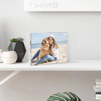 TWING Picture Frame, 8x10 Acrylic Photo Frames Horizontal Magnet Double Sided Photo Frame with Microfiber Cloth,12 + 12MM Thickness Clear Picture Frame Desktop Display
