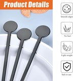 240Pcs Drink Stirrers Cocktail, 7 Inches Disposible Plastic Swizzle Sticks with Disc Top, Mixing Rod for Bar Drinks,Wedding Drinks,Coffee Stir,Whiskey Beverage（Black）