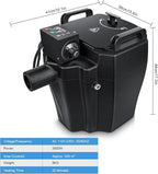 3500W Dry Ice Machine, Portable Low Lying Fog Machine with Tube Nozzle, Dry Ice Fog Machine for Stage Wedding Party Bar KTV Events, Black