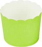 Panificio 6 Ounce Cupcake Wrappers, 200 Scalloped Baking Cups - Oven-Ready, Greaseproof, Green Paper Cupcake Liners, Disposable, For Birthdays, Baby Showers, Or Weddings - Restaurantware