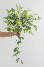 Serra Flora Artificial Greenery Stems Box Set,(Pack of 37pcs) with 8 Kinds of Faux Pink Green Filler for DIY Bridal Bouquets Wedding Floral Arrangement Table Centerpieces