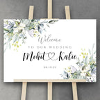 Editable Wedding Sign, Wedding Welcome Sign, Greenery Welcome sign, Wedding Eucalyptus Sign