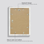 10x14 Picture Frame Set of 4 with Tempered Glass, Distressed White Frame Display 8x12 Picture with Mat or 10 x 14 Without Mat, Wood Rustic Photo Frames for Horizontal or Vertical Wall Mounting