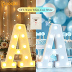 Pooqla LED Marquee Letter Lights, Warm White and Cool White Decorative Lighted Letters, Light Up Alphabet Letters for Boys Girls, Party, Wedding, Bar, Night Light, Birthday Decoration, Letter K