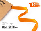 Orange Satin Ribbon 7/8 Inch x 50 Yards Double-Faced for Bows Crafts Gift Wrapping Christmas Flower Bouquet Fall Wedding