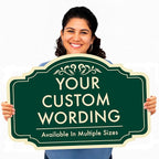 Custom Aluminum Signs: Driveway/Outdoor Metal, Waterproof, Forest Green 24x18 In
