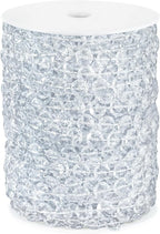 99FT Acrylic Crystal Garland, Clear Diamond-Shaped Crystal Bead Strands, DIY Crystal Beads String Roll for Wedding Decorations Party Decorations Beaded Curtain Crafting Projects