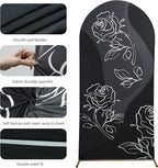 Wedding Arch Cover 7.2FT Spandex Arch Backdrop Cover Stretchy Backdrop for Wedding Birthday Party Decoration Baby Shower