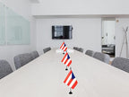 Puerto Rico Desk Flag, 12 Pack Puerto Rican Table Office Flag with Black Solid Pole and Stand Base, International Country Flag, Festival Celebration, Classroom Meeting Desktop Decor (Puerto Rico)