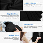HEMMOTOP Black Backdrop 10x8 ft, Black Photo Backdrops for Photoshoot, Polyester Fabric Background Curtain Screen Seamless for Party, Photos, Photography, Birthday, Wedding (Backdrop only)