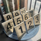 Metal Place Cards Stackable Tent Style Table Numbers,Place Card Holders for TRPG Wedding Party Restaurants Cafes Bars Gatherings Meeting Room Board Games (Black, Large 1-10)