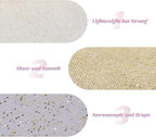Glitter Tulle Rolls 6” by 50 Yards Sparkle Tulle Fabric Ribbon Sequin Tulle Netting Rolls for DIY Tutu Skirt Wedding Birthday Party Decoration (Ivory)