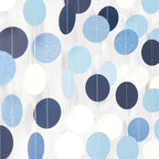 Light-Blue Navy-Dusty White Party-Decorations Garland - 52ft Baby Boy Shower Royal Paper Streamers Banner,Birthday Bridal Baby Shower Bachelorette Wedding Hanging Supplies Decor Hugfond