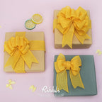 Ribbli Yellow Burlap Wired Ribbon,1-1/2 Inch x 10 Yard, Wired Edge Ribbon for Big Bow,Wreath,Tree Decoration,Outdoor Decoration