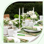 JOHOUSE 12PCS Foldable Hand Fan, 8.3 Inch Green Paper Fans for Woodland Baby Shower Decorations, Wedding, Outdoor Party Favors, Bridal Shower DIY Crafts Photography Prop