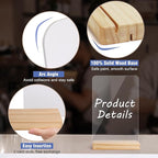 SELEAD Acrylic Clear Board Bar Sign - 2 Pack 8x12 Inch DIY Words Sign Board with Wooden Stand, Tabletop Double-Sided Menu Message Note Board for Business, Wedding, Events