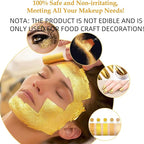 50 Sheets Gold Flakes With A Pair of Tweezers, Premium Gold Leaf 3.15×3.15 Inches Craft Art Decoration Perfect for Decorating Cakes Desserts Drinks Ice Cream Sushi