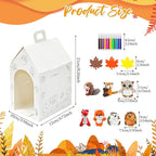 Cinrobiye 6 Set Fall Party Favors Mini Woodland Animals Bulk Plush Keychains DIY Gift Box for Autumn Thanksgiving Adopt an Animals Party Favors Birthday Goodie Bag Supplies Fillers Stuffers