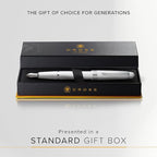 Cross Bailey Light Refillable Fountain Presented in a Everyday Gift Box - Medium Point, Black Ink, Polished White