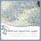 24 Pack Grey Wisteria Hanging Flowers Garland, 3.77 Feet Artificial Flower Vines, Fake Wisteria, Artificial Vines Hanging Garland for Backdrop Outdoor Yard Garden Decor