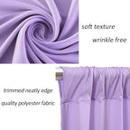 AK TRADING CO. 10 feet x 8 feet IFR Polyester Backdrop Drapes Curtains Panels with Rod Pockets - Wedding Ceremony Party Home Window Decorations - Lavender