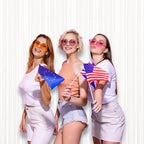 2 Pack White Foil Fringe Backdrop Curtains, Tinsel Streamers Birthday Party Decorations, Fringe Backdrop for Graduation, Baby Shower, Gender Reveal, Disco Party