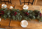 6.3FT Christmas 108 Branch Tips Artificial Cedar Garland, Anna's Whimsy Artificial Pine Cypress Greenery Garland, Christmas Decorations Indoor Outdoor Decor Winter Garlands