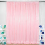 ShinyBeauty Pink Sequin Photo Backdrop 4FTx8FT - Glitter Fabric Wedding Photography Background, Shimmer Birthday Party Decor, Curtain Drapes for Events, Stage, Studio