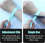 100 Pcs Cloth Event Wristbands, Event Wristbands, Colored Wrist Bands for Events, for Lightweight Concert Wrist Strap for Activities, Party Bracelets for Events (Color : Water Green)