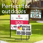 Custom Metal Business Signs, Personalized Aluminum Outdoor Signs, White Aluminum (Black Background, 20x20 In)