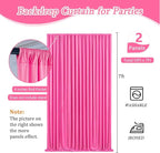 10 x 7 Feet Pink B Backdrop Curtain for Partie, Background Curtains for Photoshoot, Birthday, Wedding, Halloween, Thanksgiving, Christmas Day, New Year Party Decorations 5Ft x 7Ft, 2 Panels