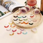 Pride & Par 24 Pcs Nature Gemstone Beads Glass Charms for Stem Glasses, Wine Glass Decoration for Weddings, Parties