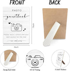 Wooden Photo Guest Book Stand 5x7inch - Wedding & Reception Decor - Gifts for Mr & Mrs