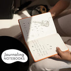 SETTINI Lined Journal, Ideal for Journaling - A5 Vegan Leather Notebook, 192 Archival-Quality Pages, QuillEase Bleed-Free Paper, Inner Pocket & Bookmark - Orange Journal for Women & Men, Orange Sun