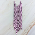 YAOSHENG Premium Disposable Waves Striped Drinking Paper Straws, Pack 100 Purple Waves Paper Straws for Cocktail Party Supplies,Birthday,Bridal/Baby Shower,Juice,Shakes (Purple Waves)