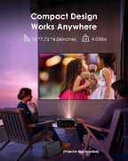 Portable Smart Projector Netflix Officially,AI Auto Focus&Keystone,1400ANSI 4K Support,WiFi6+2.4/5G WiFi,Two-way Bluetooth,Dolby Audio,HDR10,Android TV 11.0,Google Assistant,Home Theater Outdoor Movie