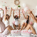 6 Set Wedding Confetti Cone Holder Box Each Includes 30 Pieces of Cone Papers and 30 Holes for 30 Confetti Cones Box Party Confetti Cone Kraft Stand Tray Box for Wedding Party Candy Flower(White)