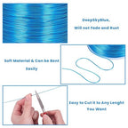 BENECREAT 20 Gauge 770FT Colored Aluminum Craft Wire - Deep Sky Blue Floral & Jewelry Beading Wire