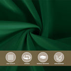 sancua Square Tablecloths 70x70 Inch Hunter Green, 2 Pack - Fabric Table Cloth for Square or Round Tables, Washable Polyester Table Cover for Christmas Dinner, Holiday Party, Display Tables