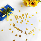 Gold Star Confetti - 60g (2.11OZ) Shiny Gold Table Confetti for Weddings, Parties, Celebrations – Biodegradable Glitter Star for Tables, Cards, Photo Backdrops