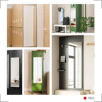 63"x20" Magnetic Mirror Lightweight Full-Length Mirror | Strong Adhesion, Easy Installation | Suitable for Refrigerators, Glass Walls, Wooden Doors, and More | 2.8LBS Ultra-Strong Support, White