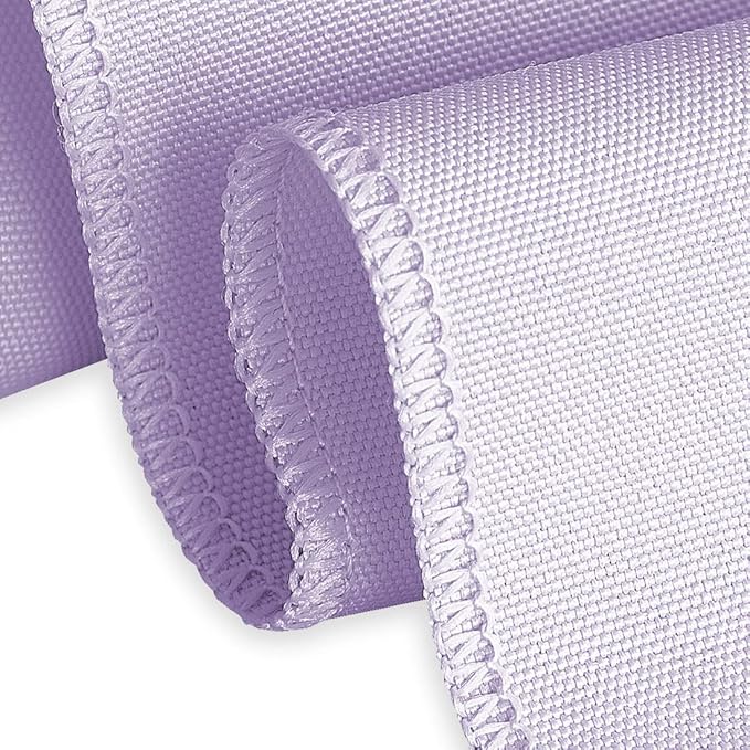 LTC LINENS 5 Pack 90 Inch Round Tablecloth Lavender - Wrinkle Resistant Table Cloth for Round Table -Washable Polyester Fabric Table Cover for Wedding, Party