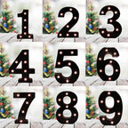 Light Up Black Alphabet Marquee Number Sign LED Marquee Number Lights Sign for Night Light Home Bar Christmas Lamp Birthday Party Wedding Decoration 7