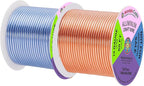 Mandala Crafts 13 Gauge Anodized Aluminum Craft Wire for Jewelry Making - 300 FT Colored Flexible Silver Copper Purple Pink Brown Ice Blue Wire - Bendable for Bonsai Armature Crafting Sculpting