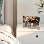 4x6 Acrylic Picture Frame 3 Pack, Clear Freestanding Double Sided Frameless Magnetic Photo Frames, Desktop Display Decor Gift