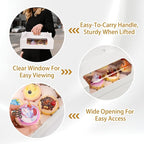 White Cupcake Boxes 12 Count, 30 Pcs Cupcake Containers with Handle, Window, and Inserts – Holds 360 Standard Cupcakes, Food-Grade Gable Boxes for Muffins, Cakes, and Party Desserts