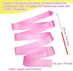 Yilloog Ribbon Dancing Wands Party Favors, 78.7 Inch Gymnastics Ribbon Streamers Rainbow Artistic Ribbon Dancer Twirling Wands, Rainbow Birthday Decorations, Girls Party Games