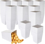 200 Pcs Popcorn Boxes Mini Paper Popcorn Box Cardboard Popcorn Container for Party Disposable Snack Candy Popcorn Bags Popcorn Holder for Birthday Wedding Decoration, 2.2 x 4.2 x 3 Inches (White)